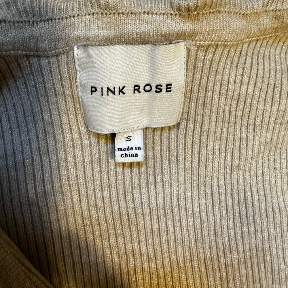 Beige ruffle cardigan top - Picture 2 of 2